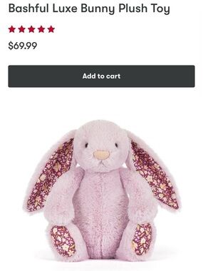 Jellycat Pale Pink Floral-Inner Bashful Luxe Bunny